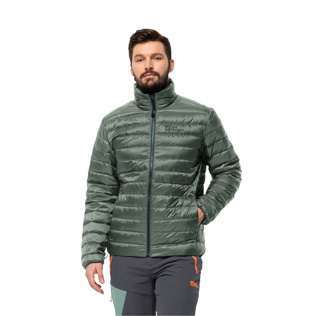Męska kurtka puchowa Jack Wolfskin PILVI DOWN JKT M hedge green - S