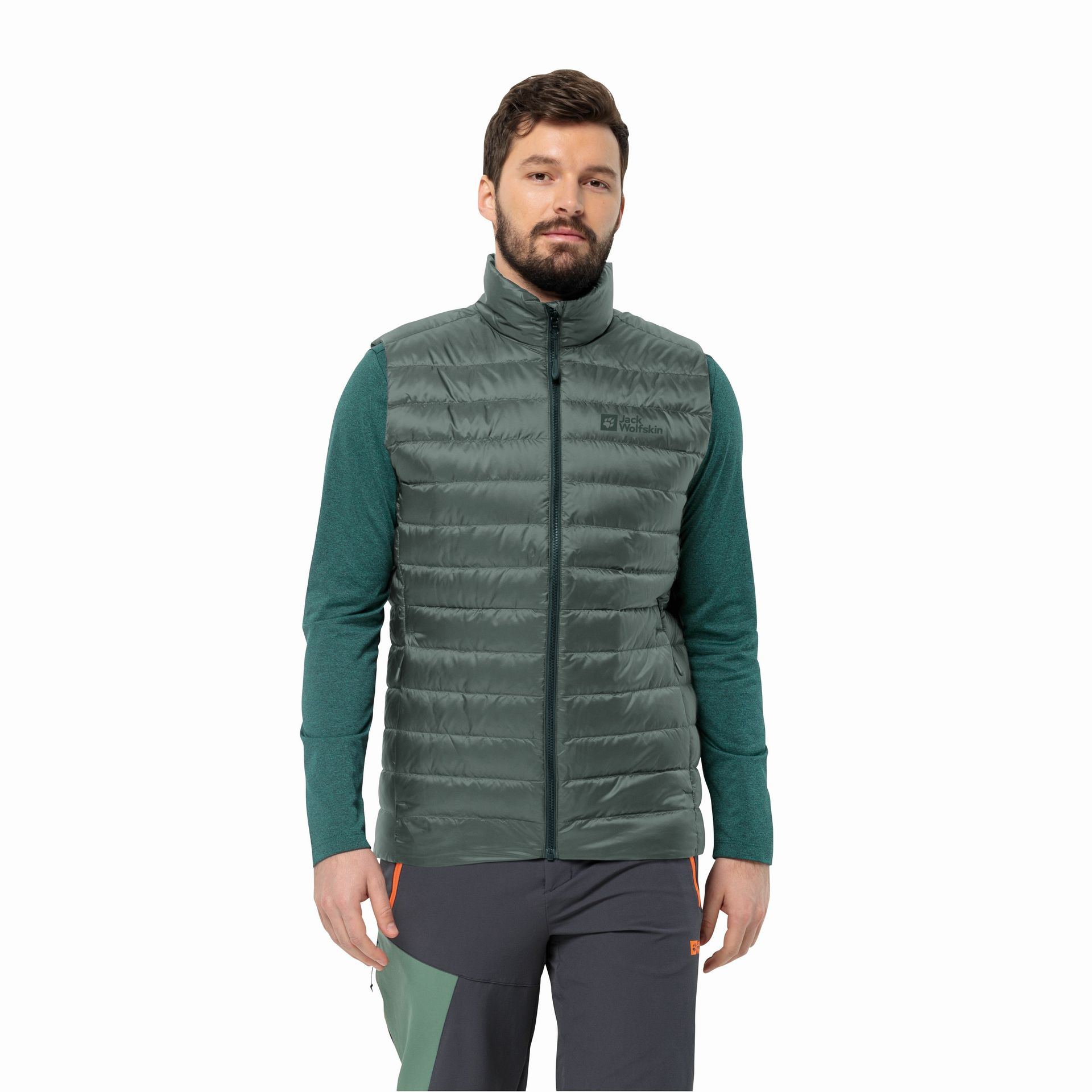 Męska kamizelka puchowa Jack Wolfskin PILVI DOWN VEST M hedge green - S