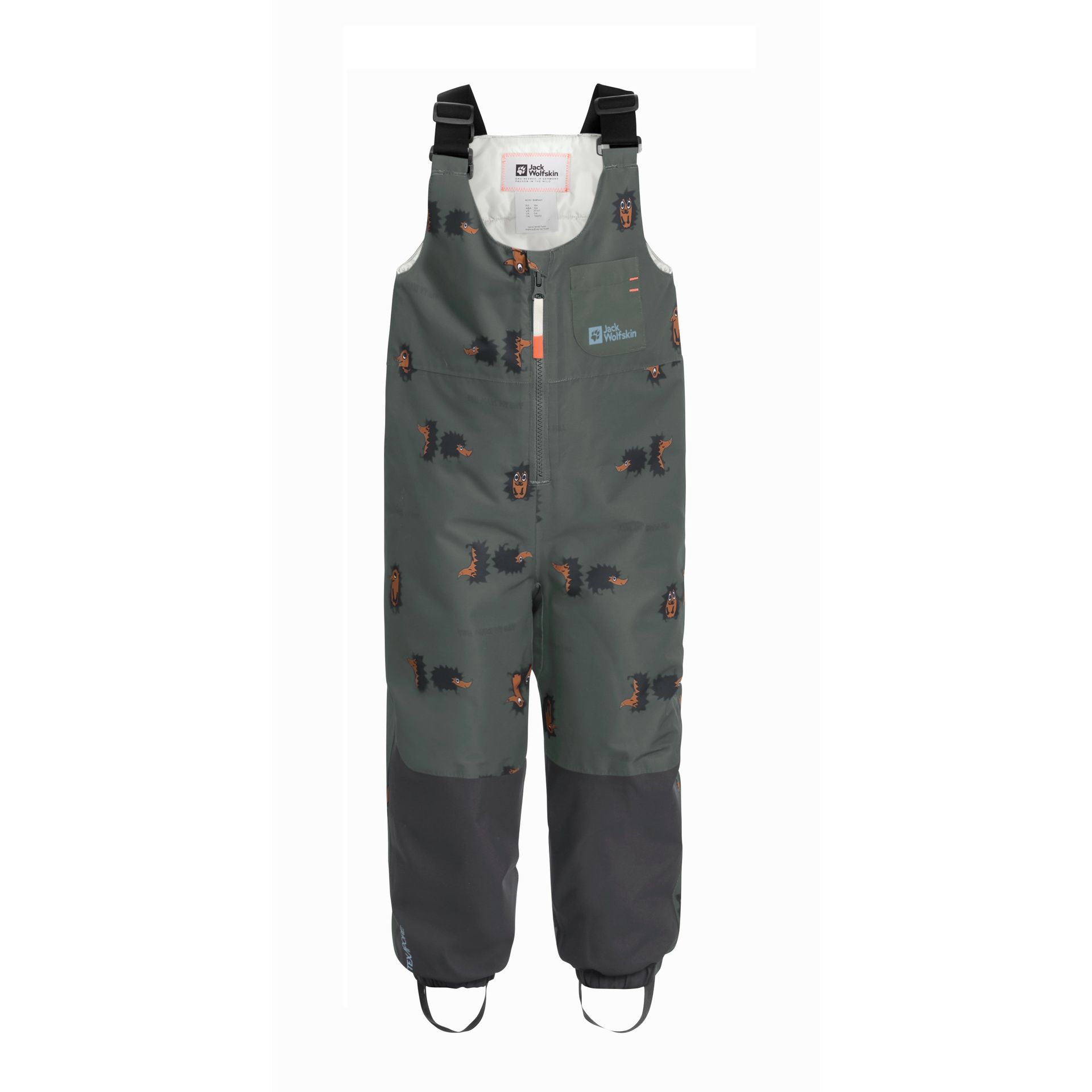 Kombinezon zimowy dla dziecka Jack Wolfskin GLEELY 2L INS PRINT BIB K slate green allover - 128