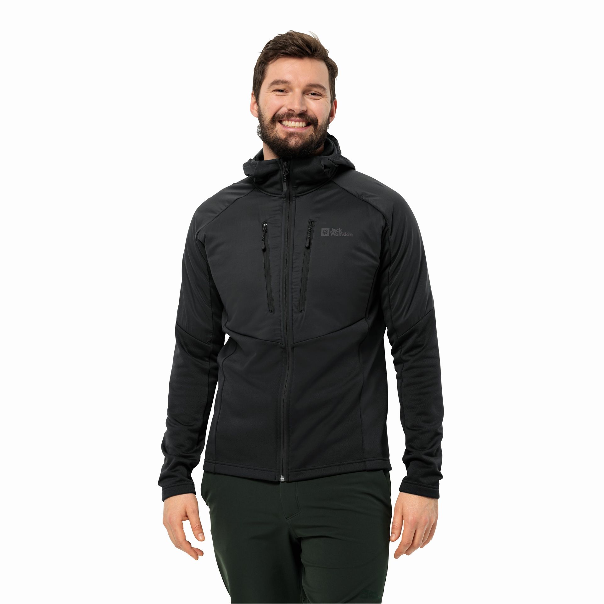 Męska kurtka polarowa Jack Wolfskin ALPGRAT PRO INS FZ M black - S