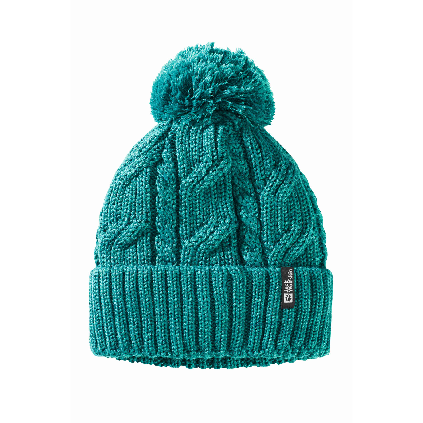 Czapka zimowa Jack Wolfskin POMPOM BEANIE petrol - ONE SIZE