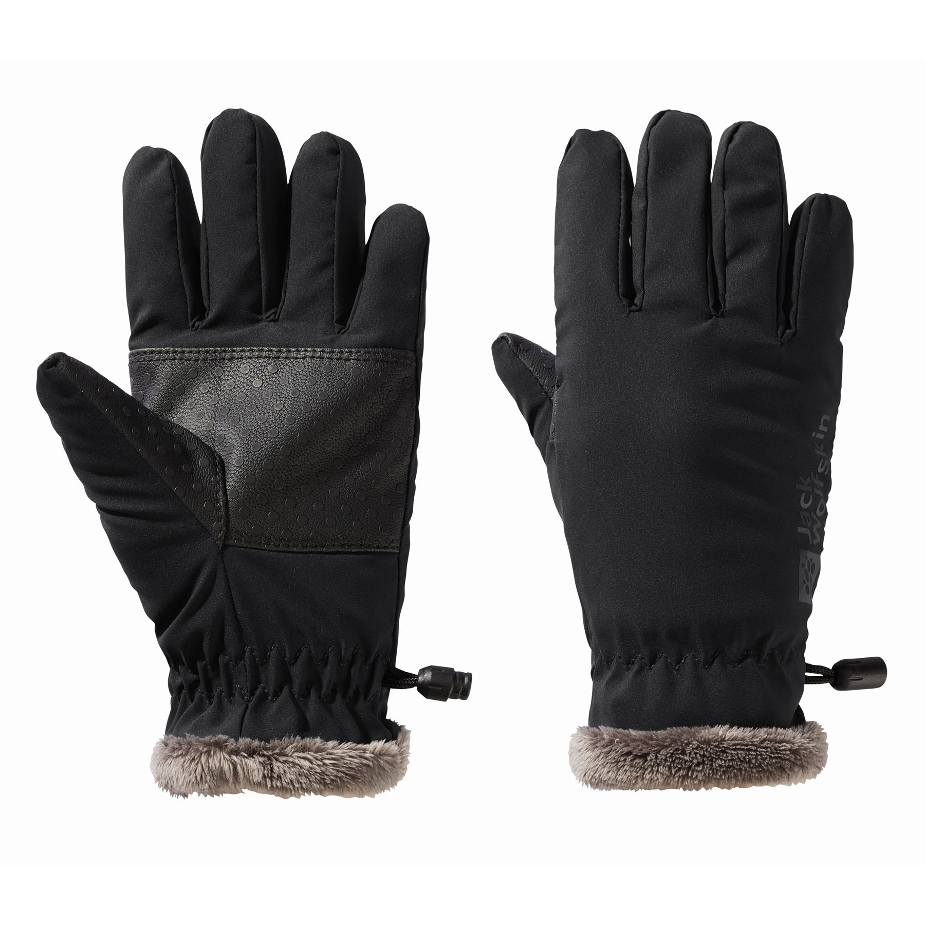 Ciepłe rękawice dziecięce Jack Wolfskin HIGHLOFT GLOVE K black - 116