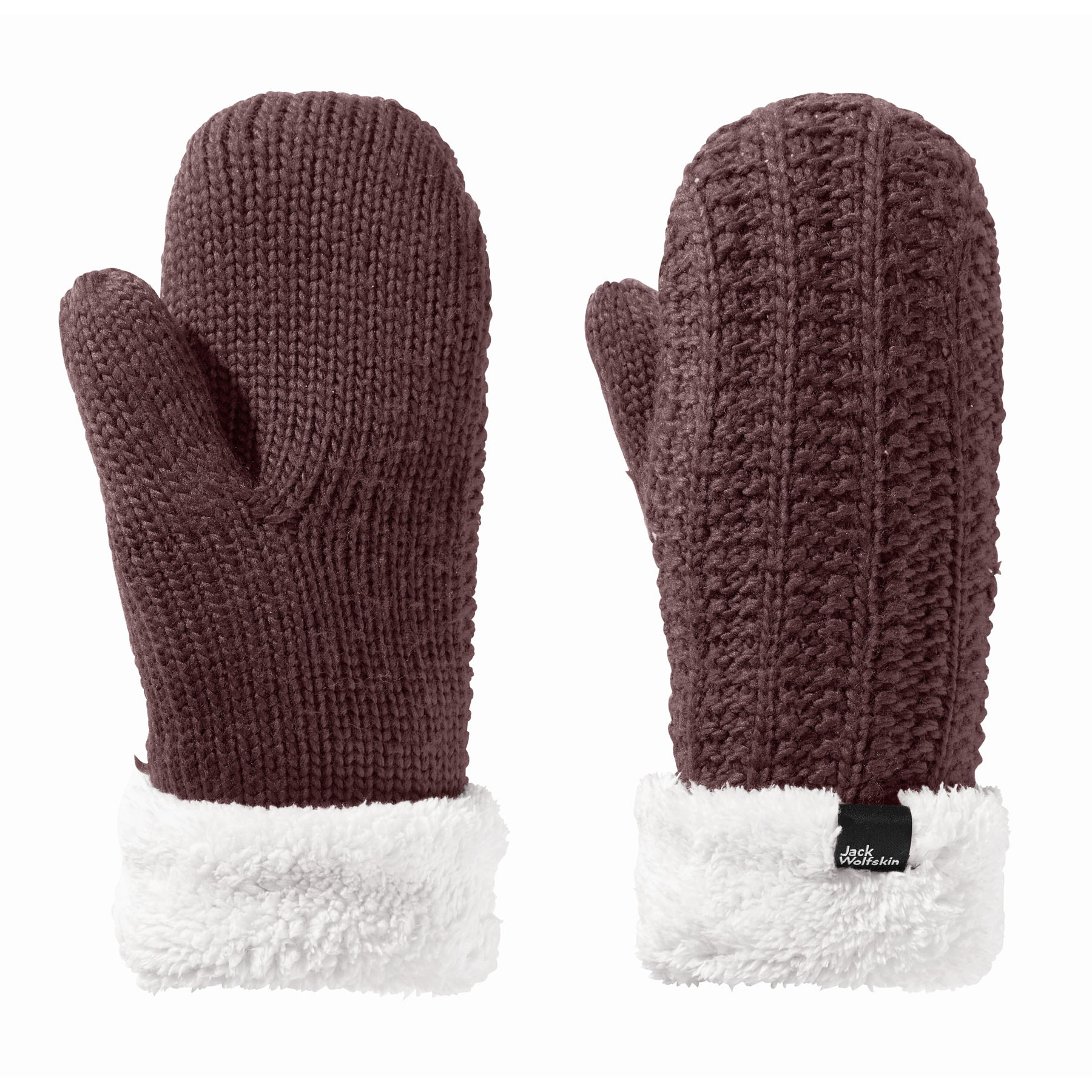 Damskie rękawice Jack Wolfskin HIGHLOFT KNIT MITTEN W boysenberry - M