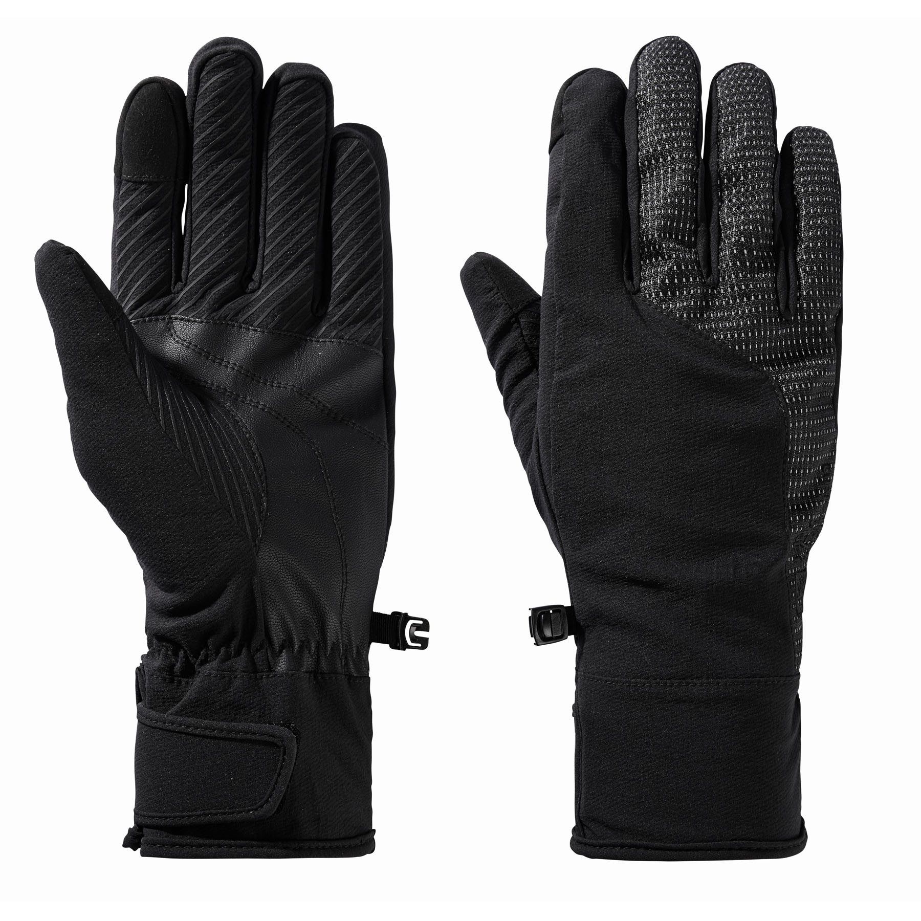 Rękawice sofshellowe unisex Jack Wolfskin NIGHT HAWK GLOVES black - M
