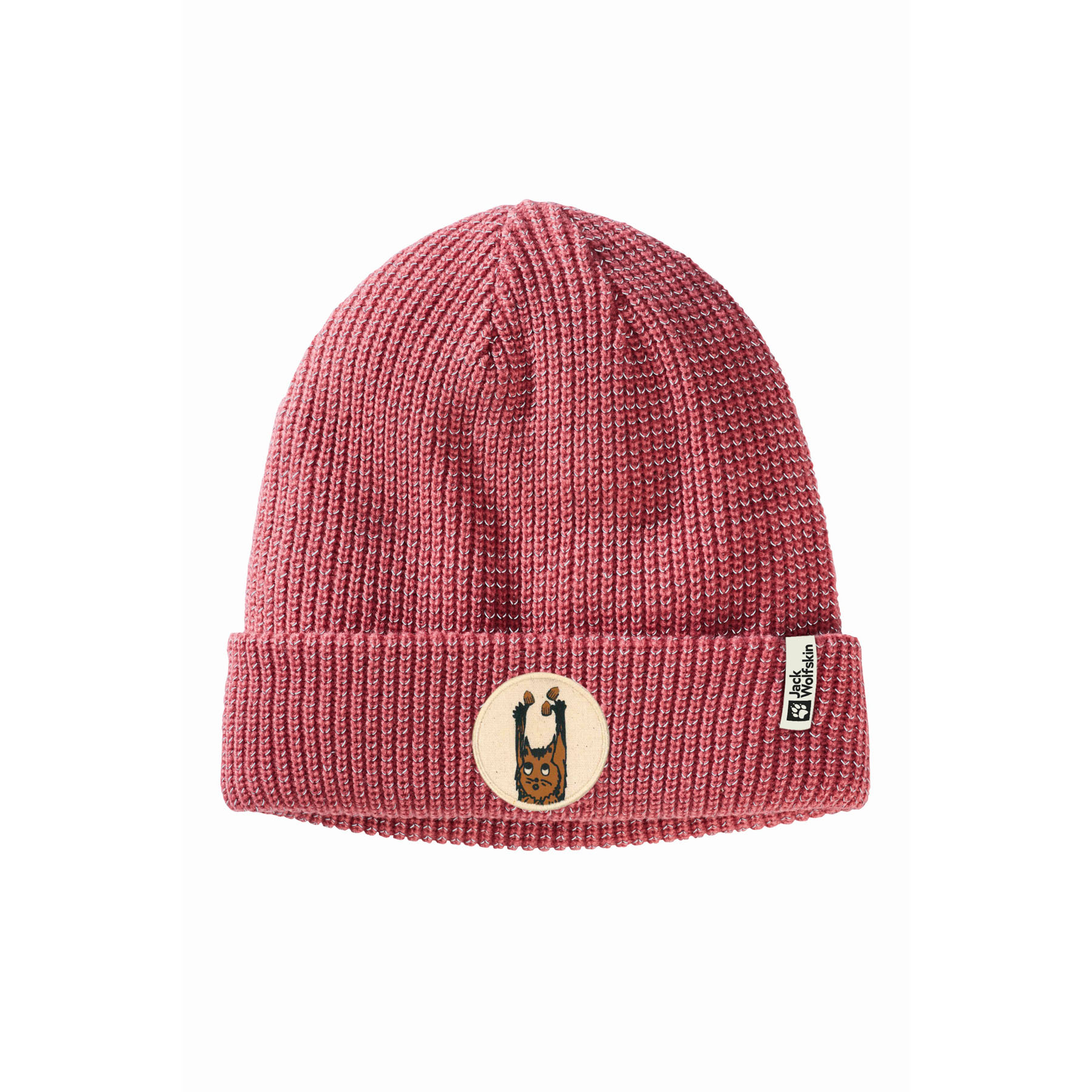 Dziecięca czapka zimowa Jack Wolfskin NIGHT HAWK BEANIE K soft pink - ONE SIZE