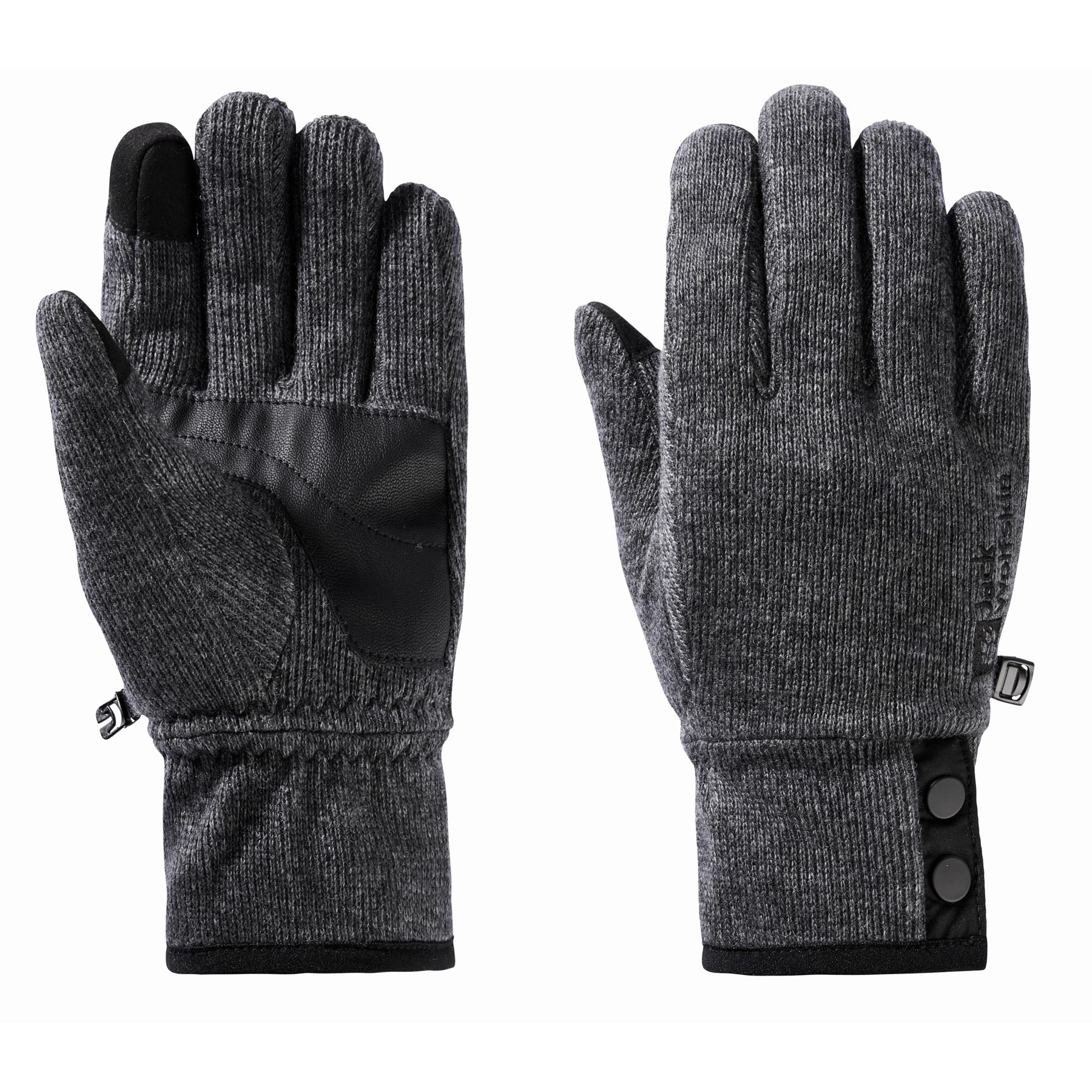 Rękawice polarowe Jack Wolfskin WINTER WOOL GLOVE dark grey - XS
