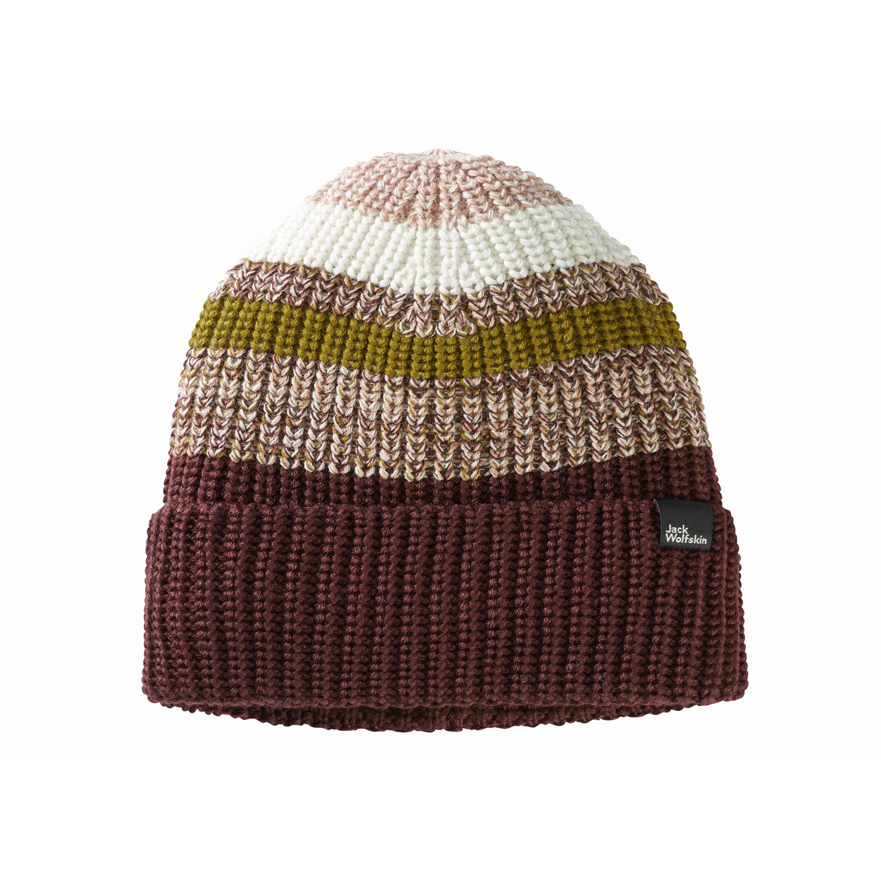 Czapka zimowa Jack Wolfskin STRIPY WOODS BEANIE boysenberry - ONE SIZE