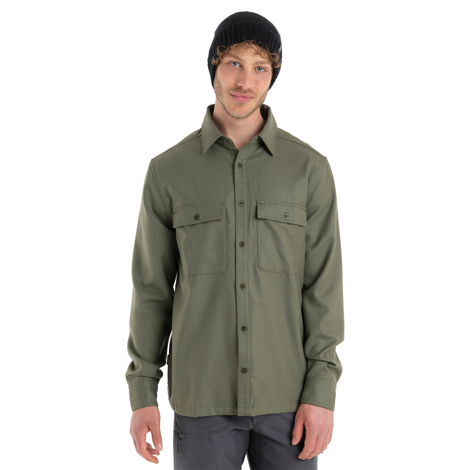 Męska koszula flanelowa Icebreaker Merino 200 Dawnder LS Flannel Shirt loden - M