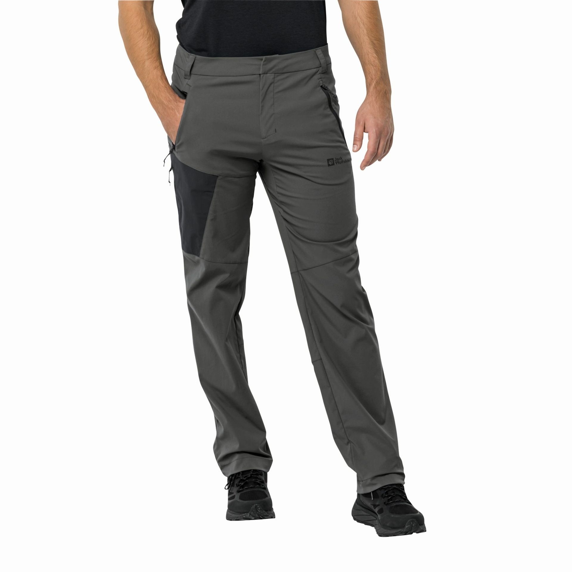 Męskie spodnie softshellowe Jack Wolfskin  GLASTAL PANTS M slate - 48L