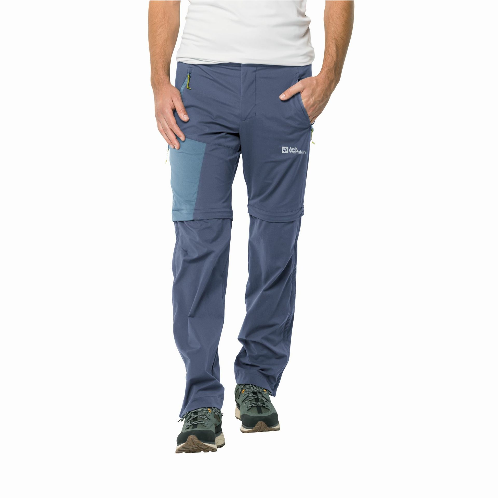 Męskie spodnie softshellowe Jack Wolfskin GLASTAL ZIP AWAY PANTS M evening sky - 48L