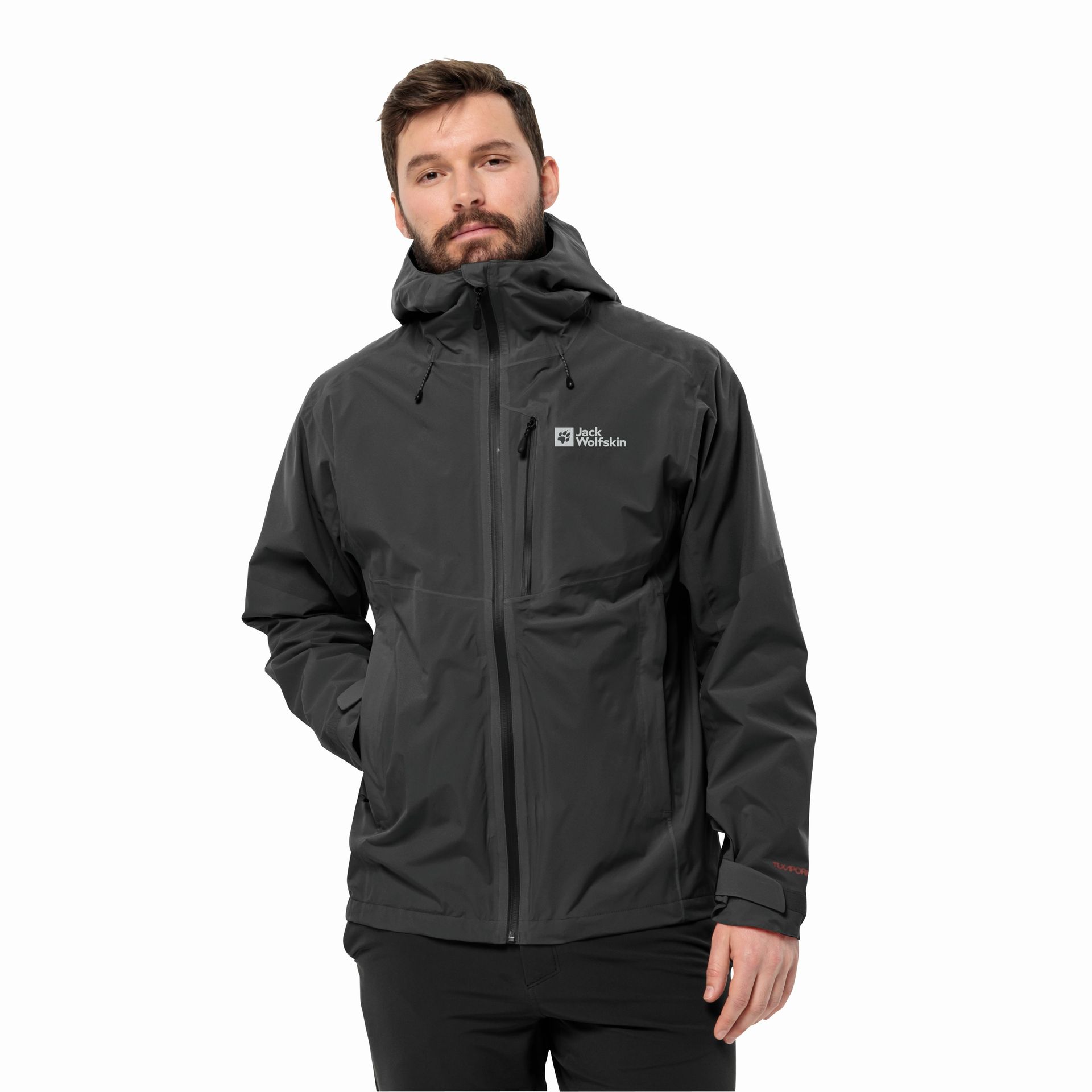 Męska kurtka przeciwdeszczowa Jack Wolfskin EAGLE PEAK 2L JKT M phantom - S