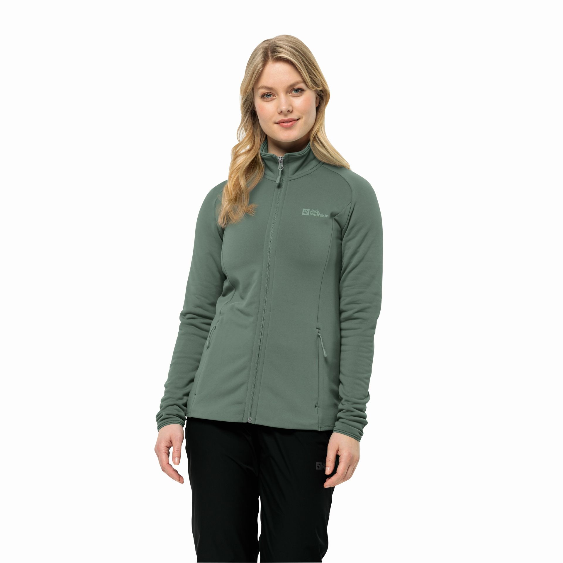 Polar damski Jack Wolfskin BAISELBERG FZ W hedge green - S