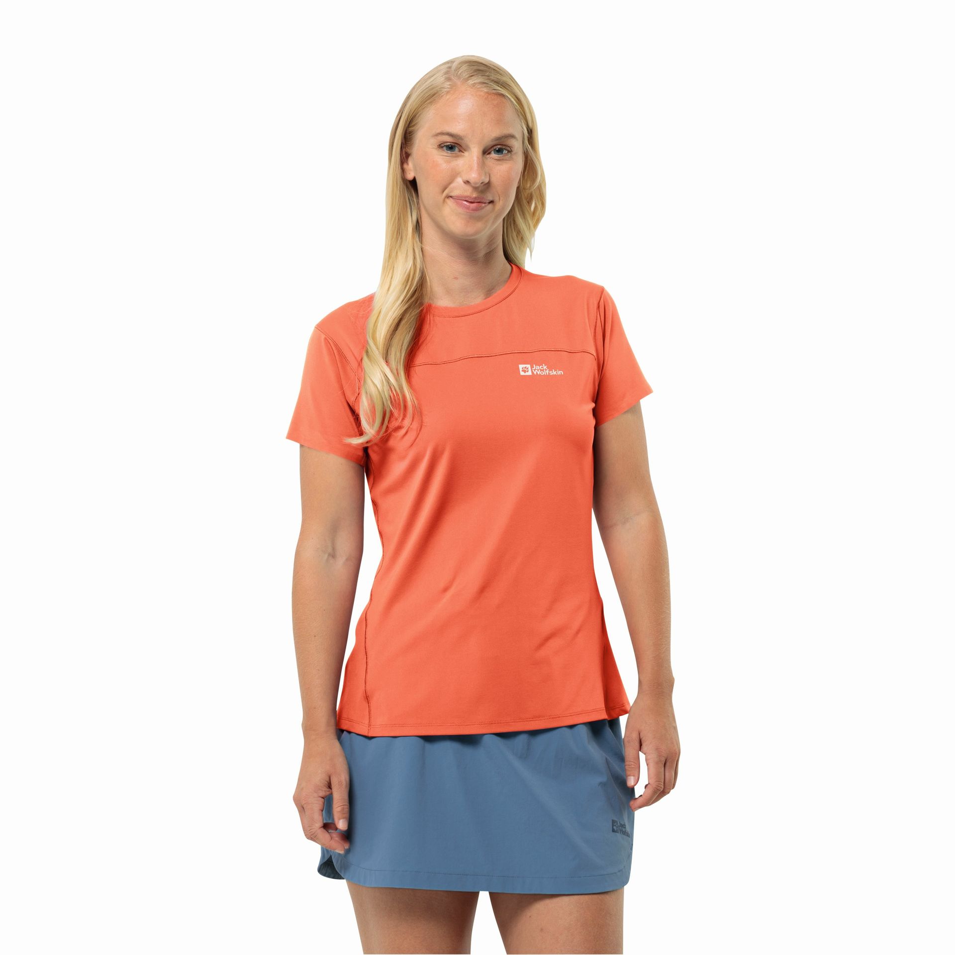 Damska koszulka Jack Wolfskin PRELIGHT CHILL T W digital orange - M