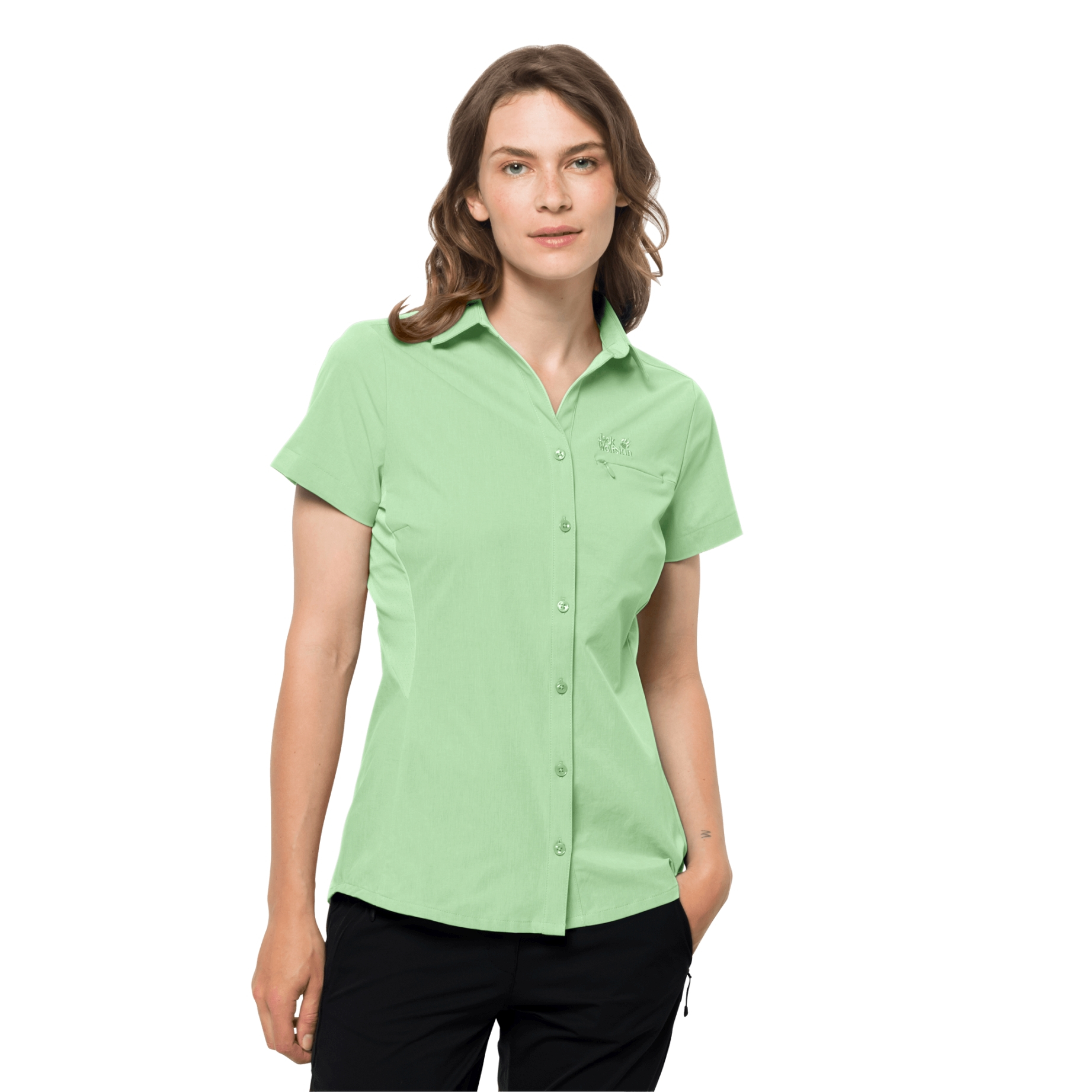 Koszula damska PEAK SHIRT W milky green - XS