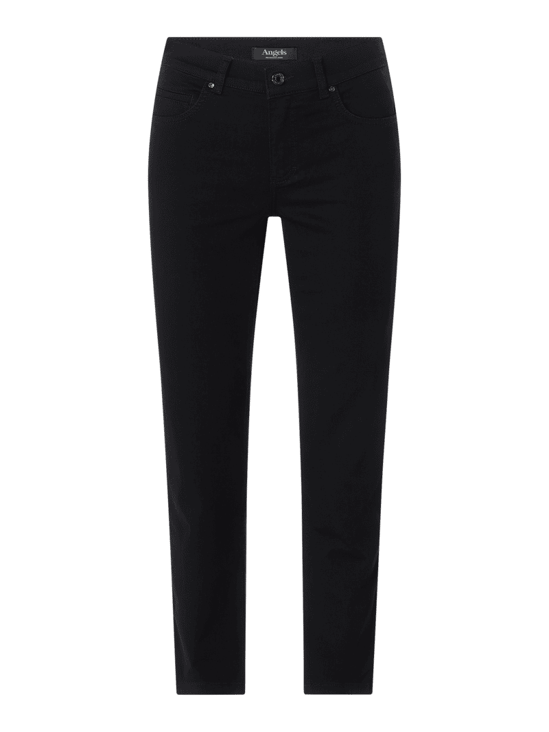 Spodnie materiałowe o kroju slim tapered fit z dodatkiem streczu model ‘Solid’