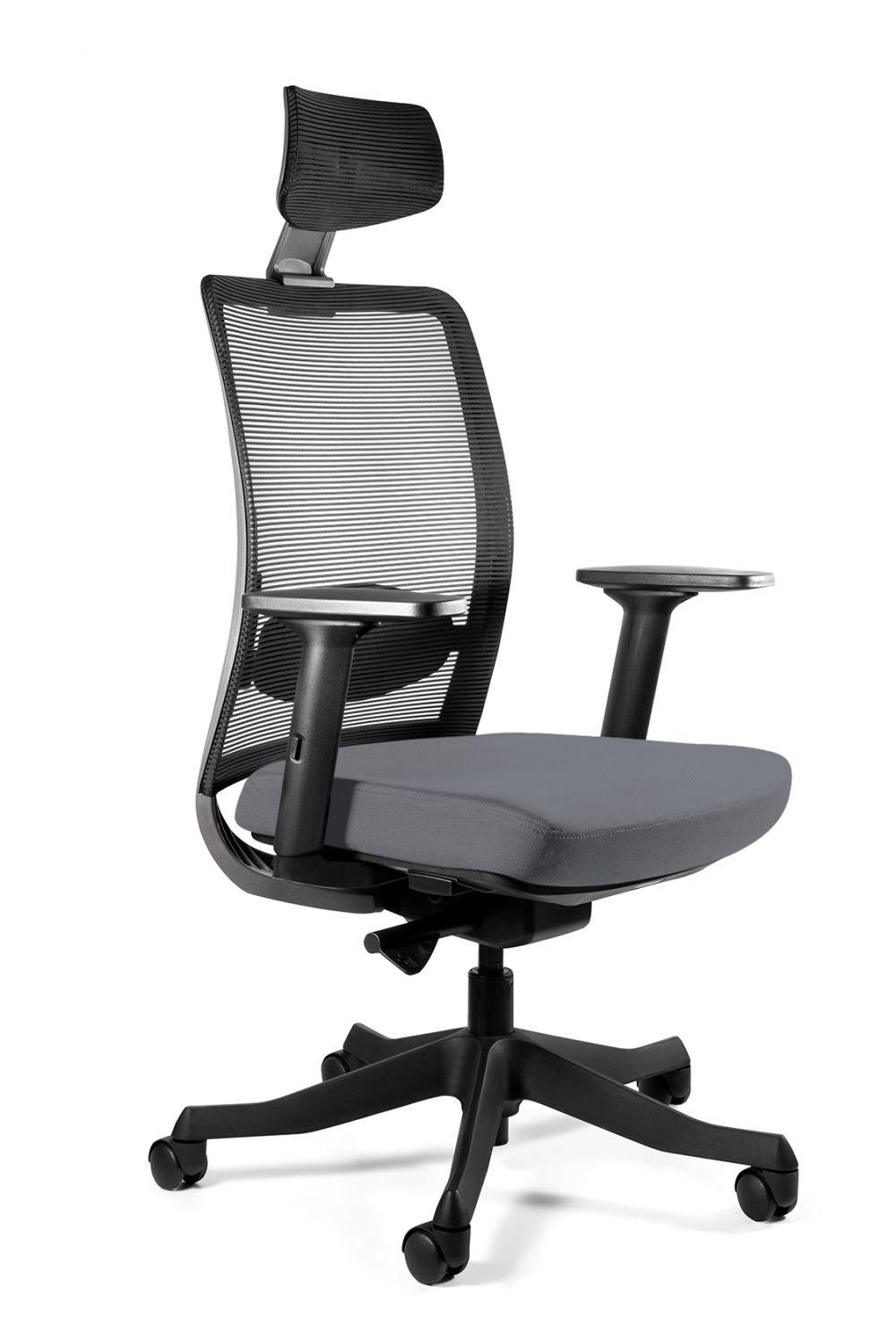 Fotel biurowy, ergonomiczny, Anggun, slategrey, czarny