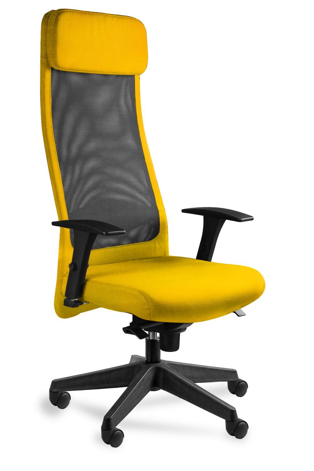 Fotel biurowy, ergonomiczny, Ares Mesh, czarny, honey