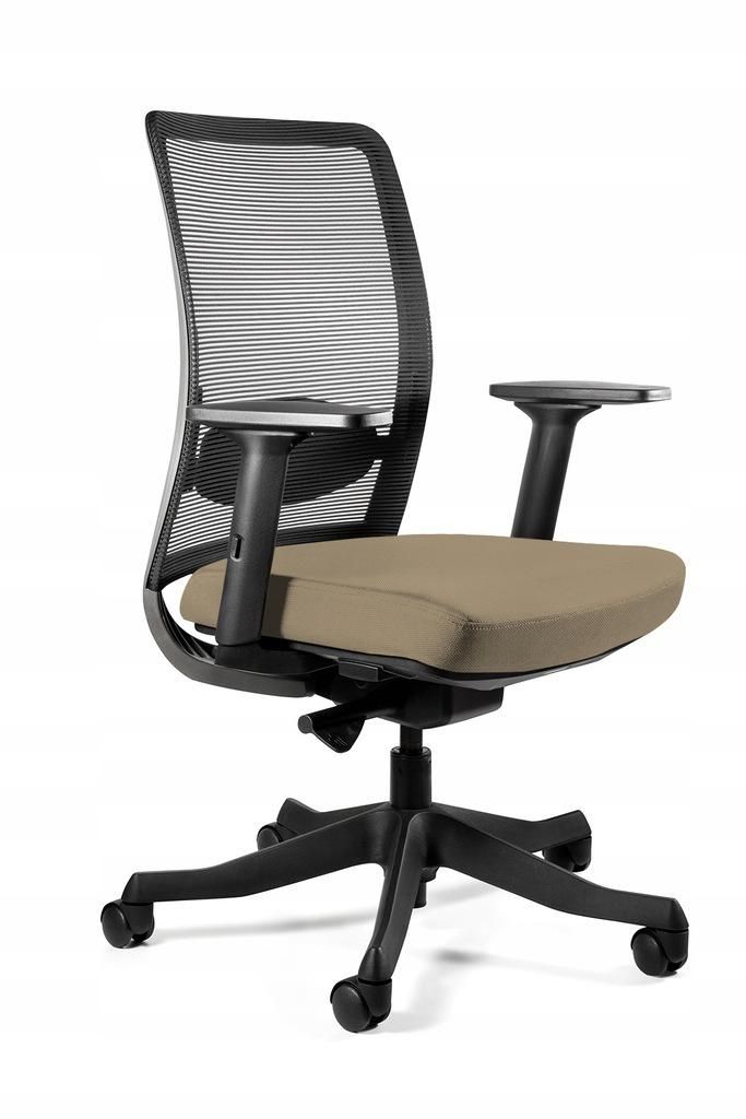 Fotel biurowy, ergonomiczny, Anggun - M, taupe, czarny