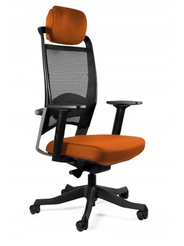 Wysoki fotel ergonomiczny, biurowy, Fulkrum, mandarin