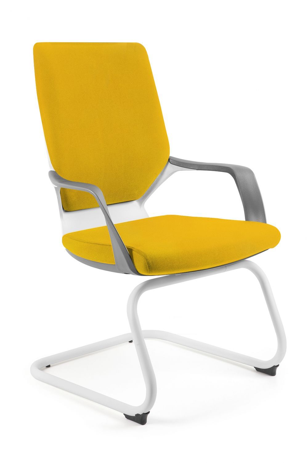 Fotel biurowy, krzesło, Apollo Skid, biały, honey