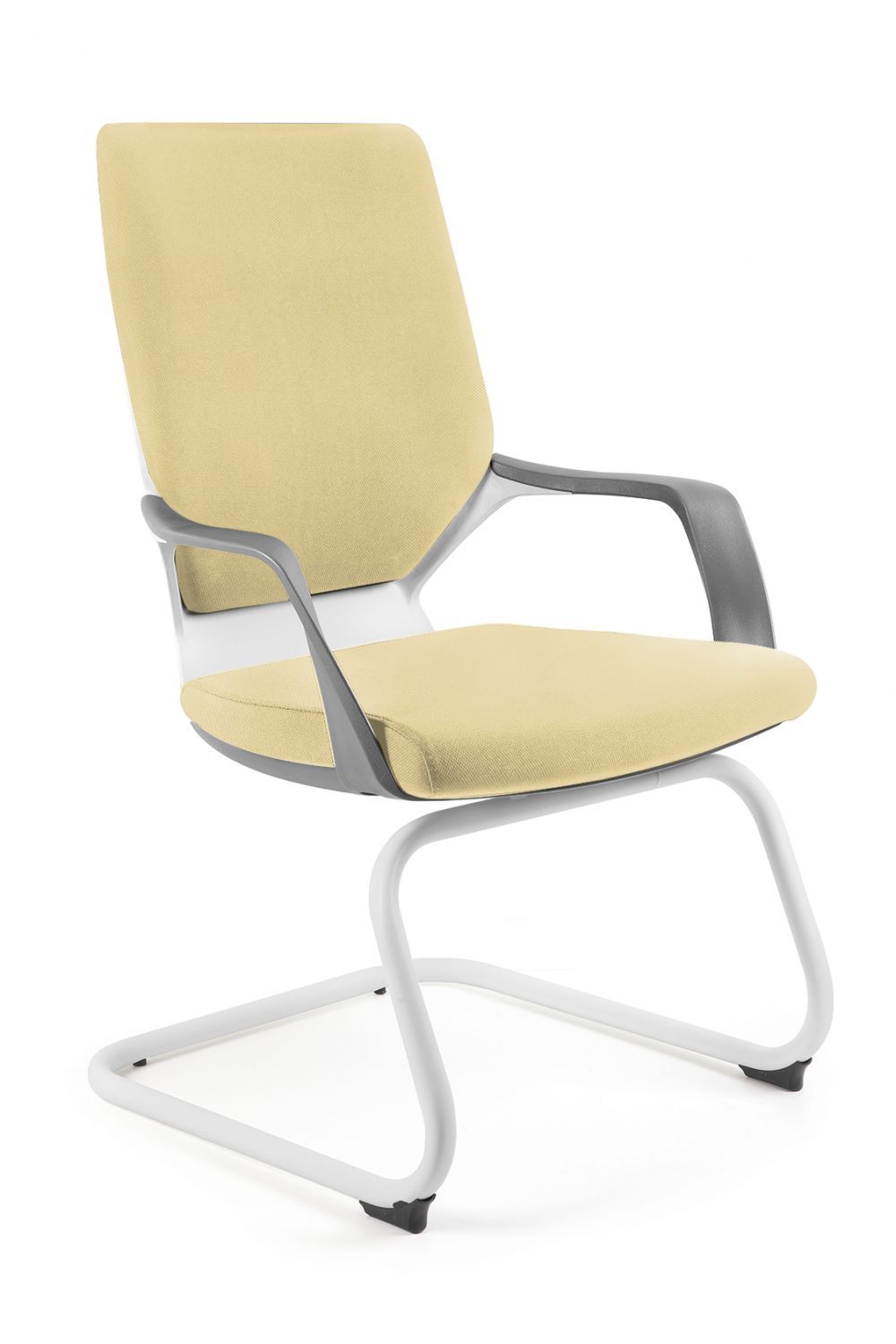 Fotel biurowy, krzesło, Apollo Skid, biały, buttercup