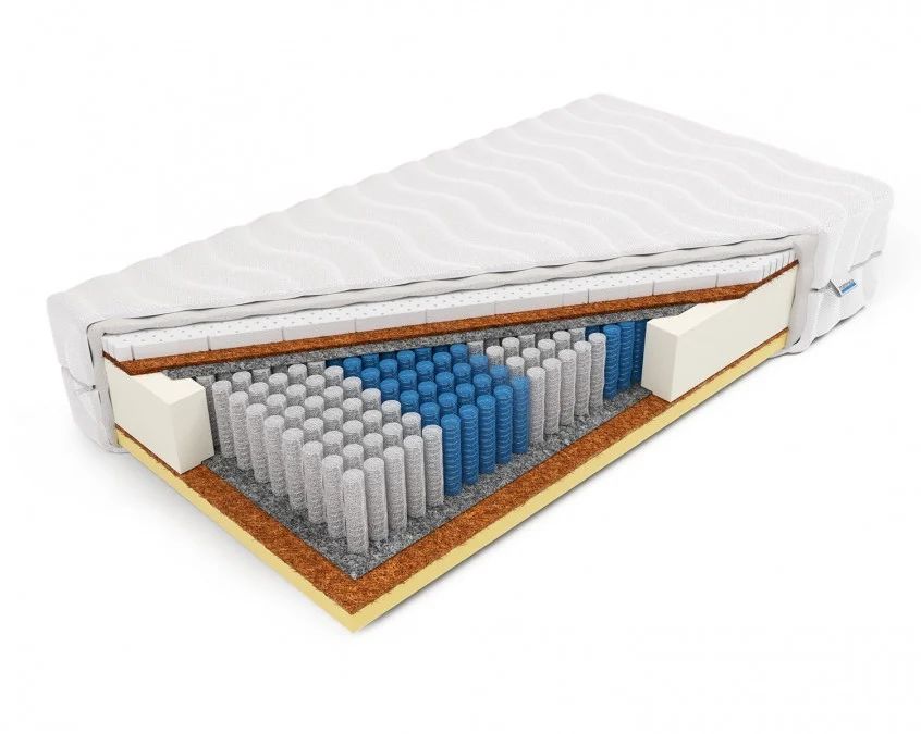 Materac multipocket, lateks, obustronny kokos, Hyperion, 7 stref