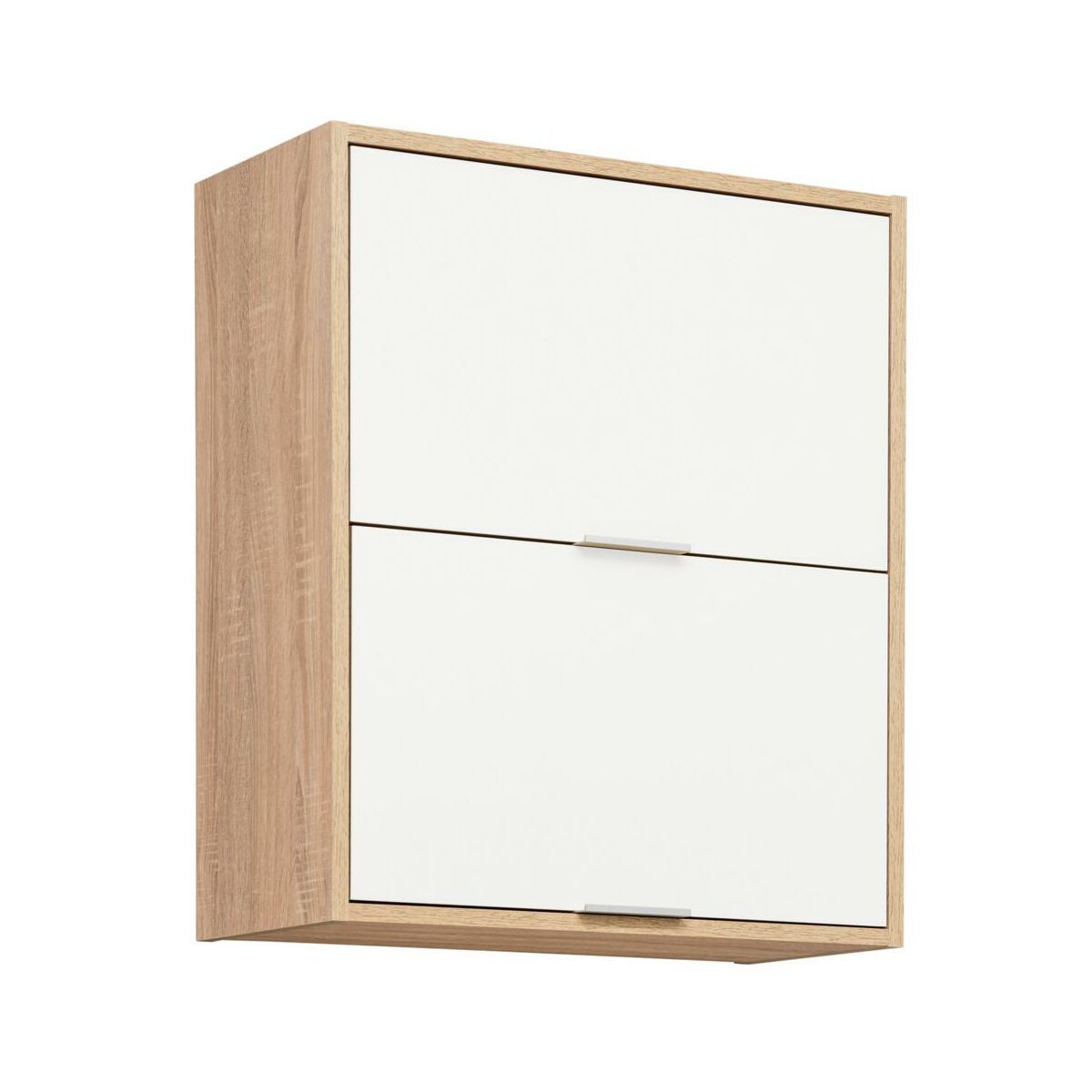 Szafka kuchenna wisząca, Vanessa, 60x30x72 cm, biel, dąb sonoma, połysk