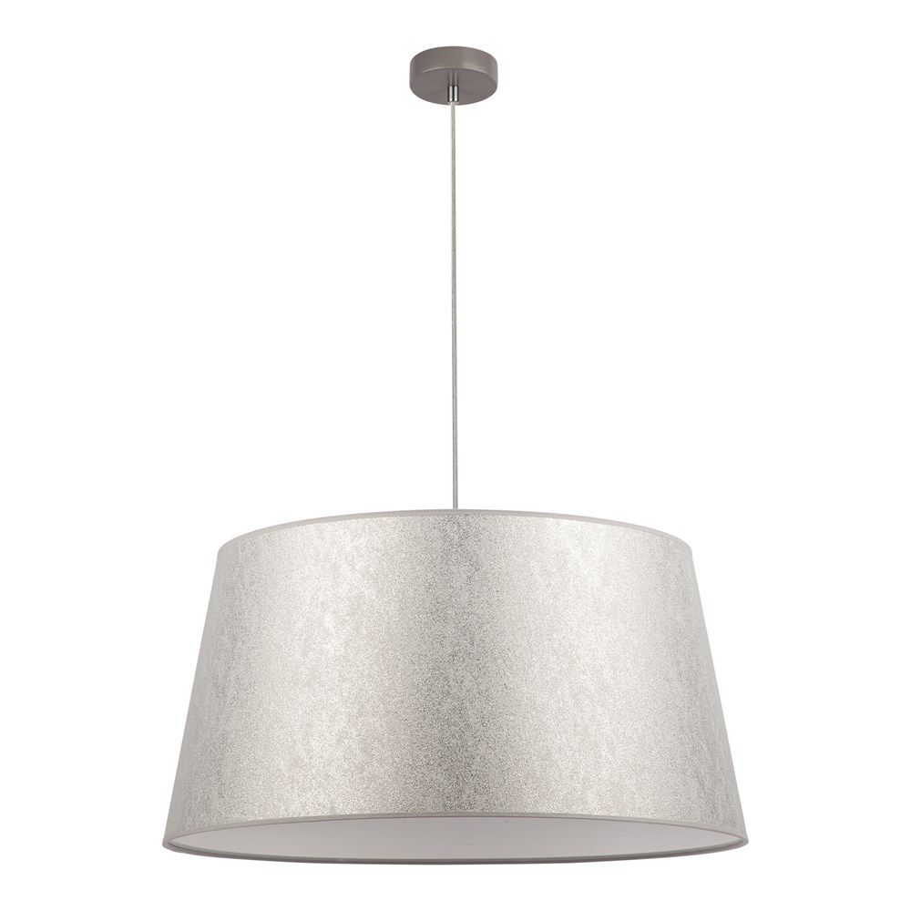 Lampa wisząca, sufitowa, Prata, 60x130 cm, szary, transparentny, srebrny