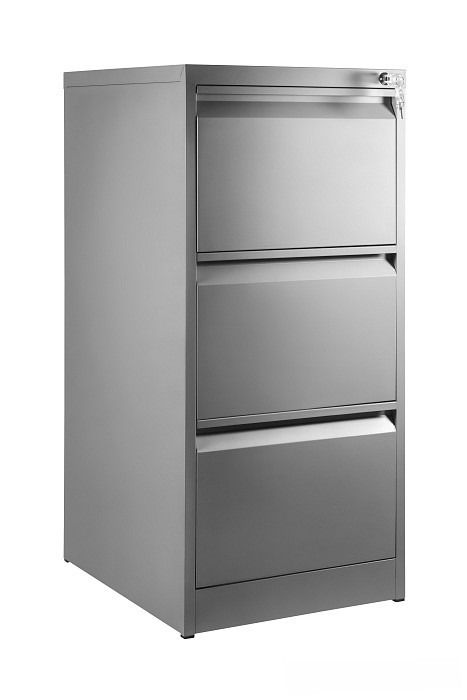 Kontenerek pod biurko, 3 szuflady, 47x60x102 cm, szary