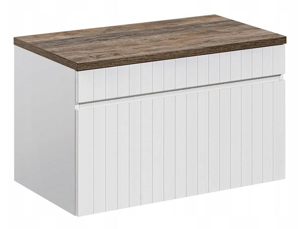 Szafka pod umywalkę, łazienkowa, Iconic, 80x46x46 cm, biały, mat