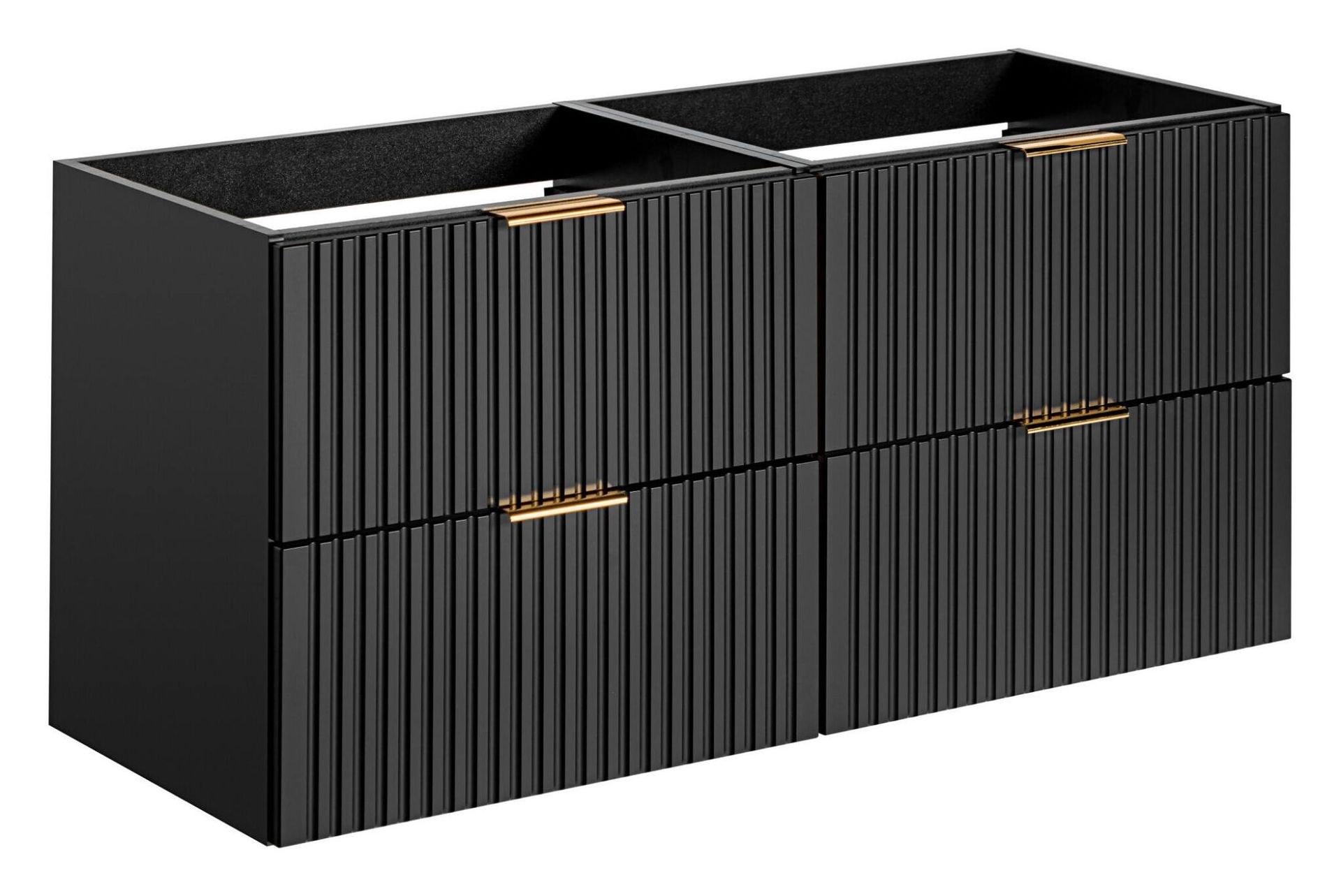 Szafka pod umywalkę, Adel, 120x46x57 cm, czarny, mat