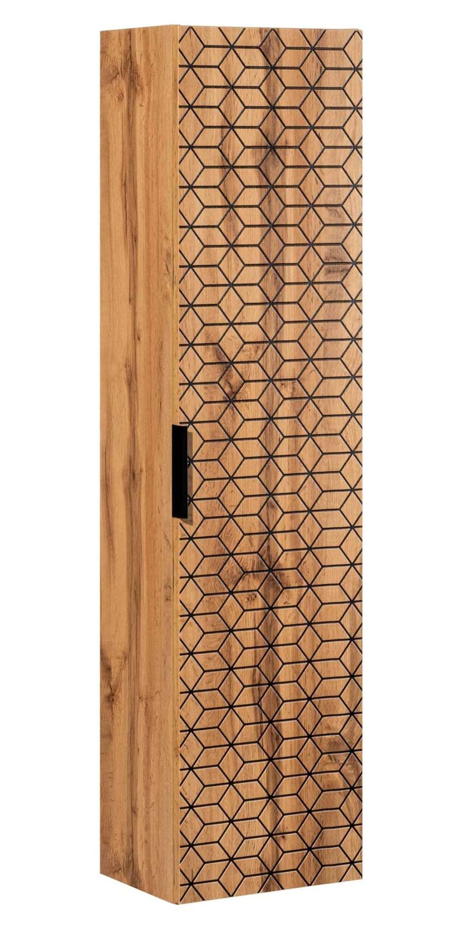 Słupek wysoki, zamykany, Diamond, 35x25x140 cm, dąb wotan, mat