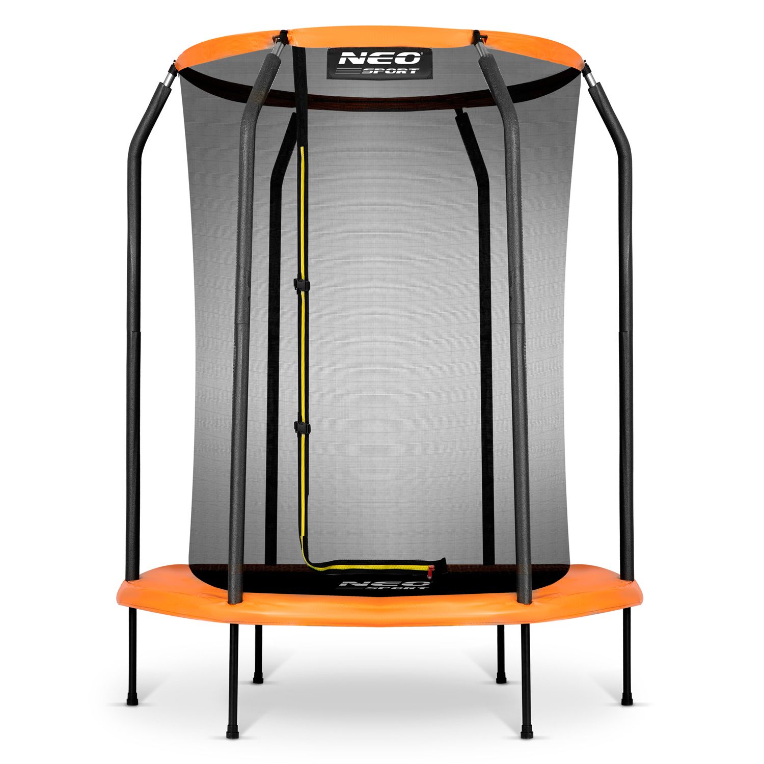 Trampolina ogrodowa dla dzieci, 152 cm, Neo-Sport, czarny, pomarańczowy