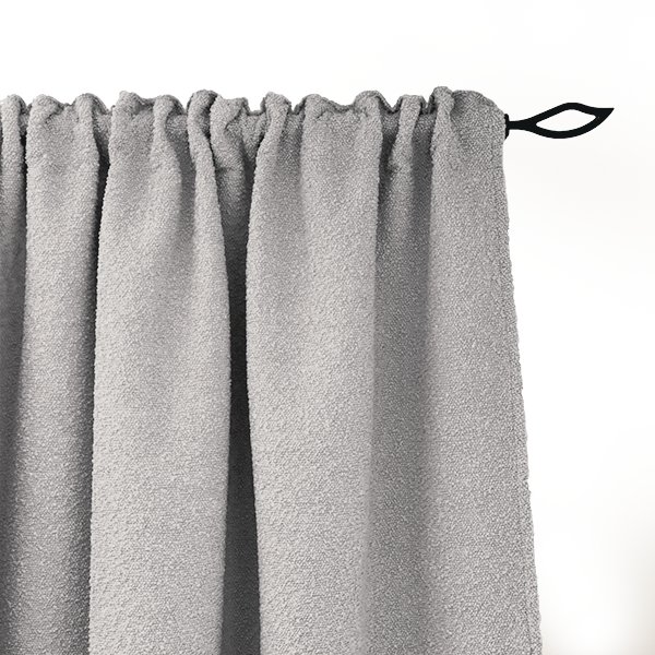 Zasłona BOUCLE BC2085 | szary 140 x 280 cm
