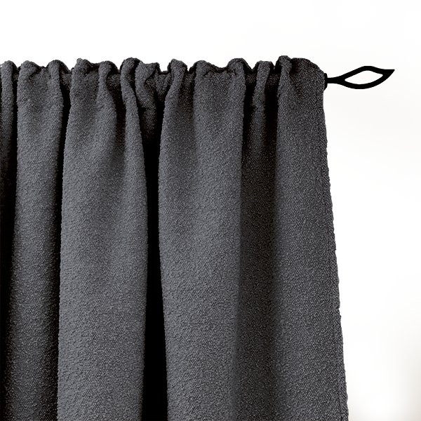Zasłona BOUCLE BC2083 | grafitowy 140 x 160 cm