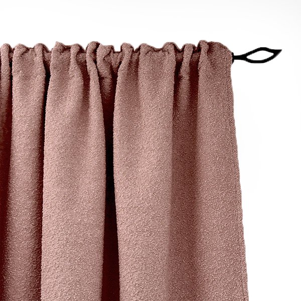Zasłona BOUCLE BC2071 | pudrowy róż 140 x 240 cm