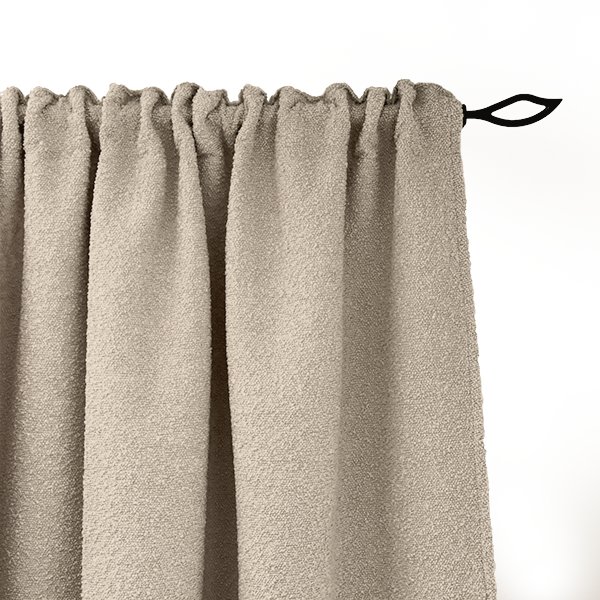 Zasłona BOUCLE BC2074 | kremowy 140 x 300 cm