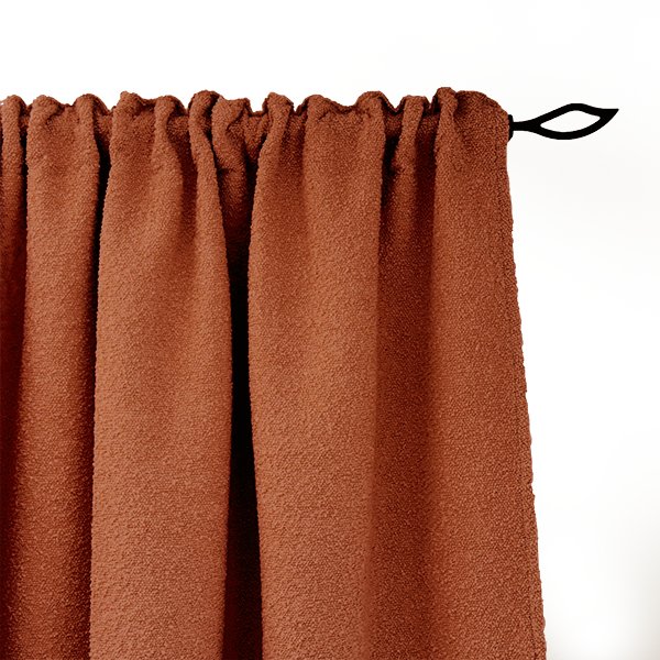 Zasłona BOUCLE BC2078 | rudy 140 x 160 cm