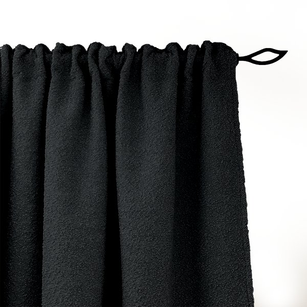 Zasłona BOUCLE BC2082 | czarny 140 x 230 cm