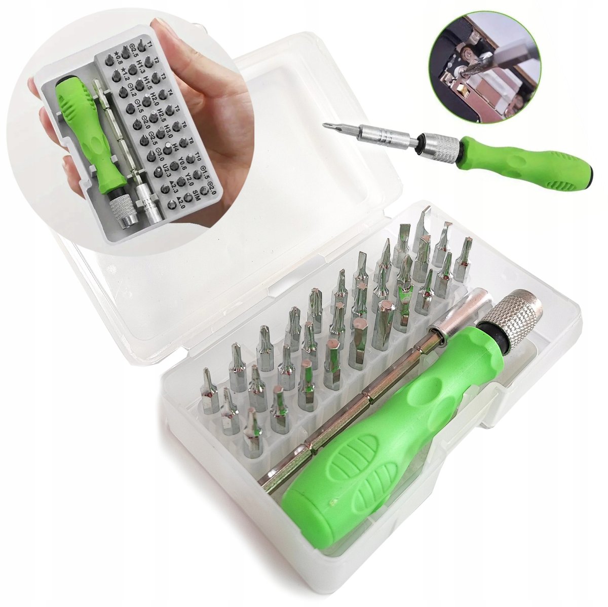 ZESTAW śrubokrętów PRECYZYJNYCH 32w1 wkrętaki torx WKRĘTAK wkrętaków bity