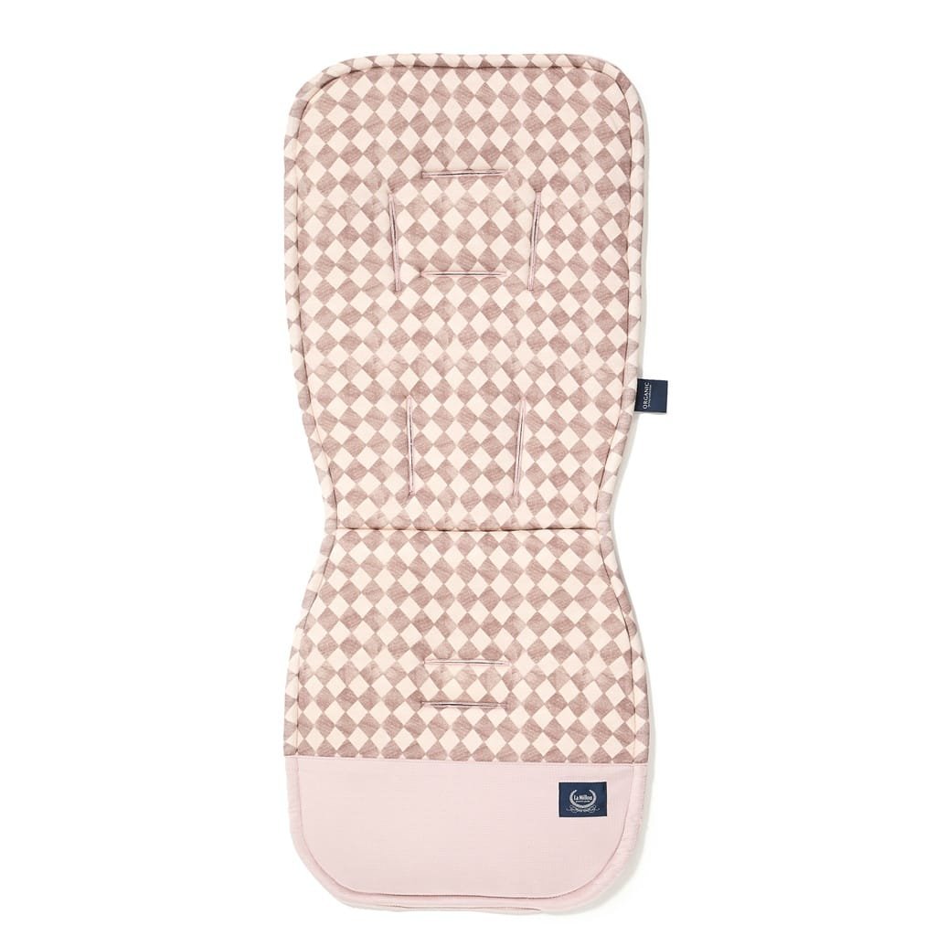 La Millou Organic Jersey Stroller Pad Princess Chessboard, wkładka do wózka