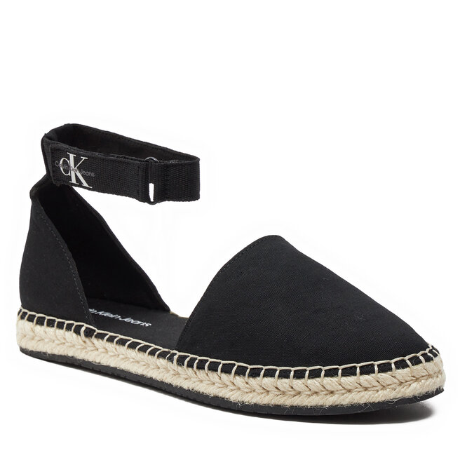 Espadryle Calvin Klein Jeans Ankle Espadrille Btw YW0YW01027 Black BEH