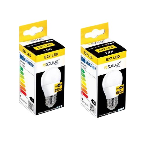 ZESTAW 2 ŻARÓWKI LED E27 4000K 7,5W 690lm