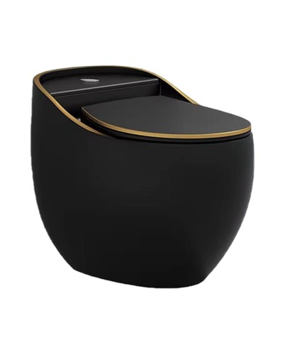 Lavita SILIA RIM Kompakt WC Black/Gold line z deską