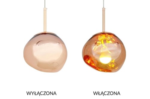 Lampa wisząca FUSION 20 miedziana - akryl