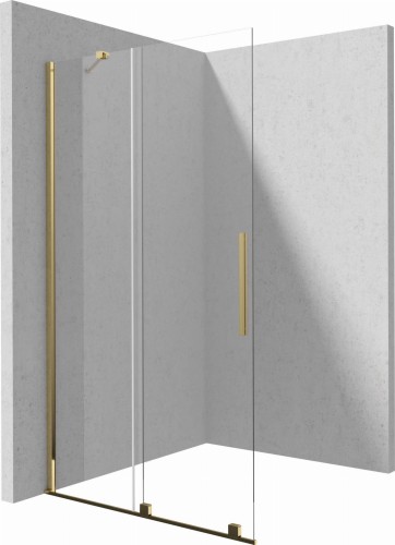 Deante PRIZMA Ścianka prysznicowa walk-in - przesuwna 90cm wykończenie złote