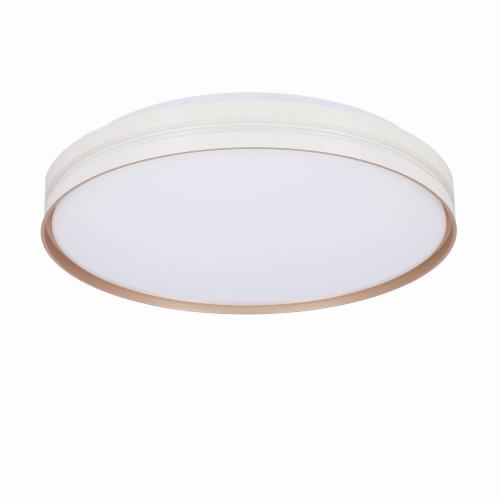MONTANA LAMPA SUFITOWA PLAFON BIAŁY+ZŁOTY 24W LED 40 CM KLOSZ BIAŁY