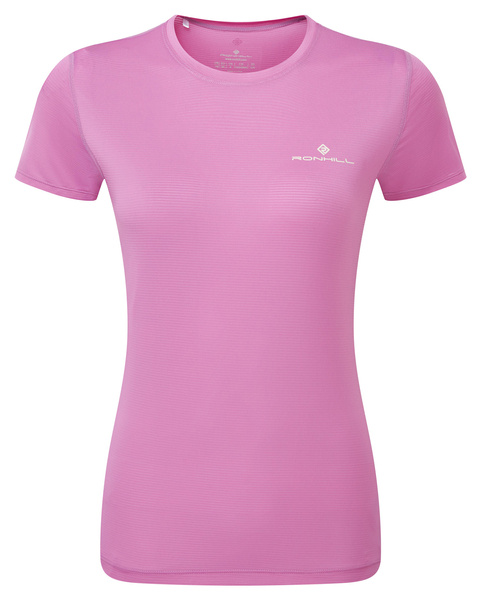 RONHILL Koszulka biegowa damska TECH SS TEE fuchsia/honeydew