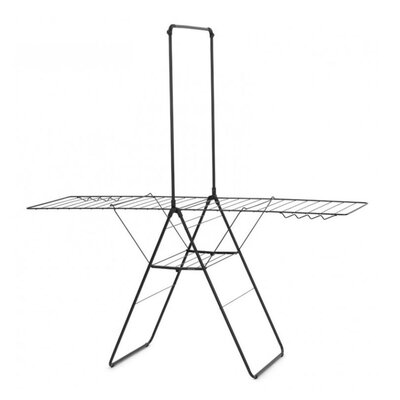 Brabantia Suszarka do ubrań Hangon 250 cm matowa czarna z drążkiem 403521