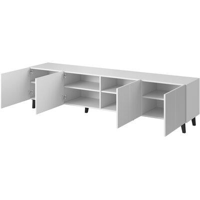 Szafka RTV PAFOS 200x40x52 biały mat